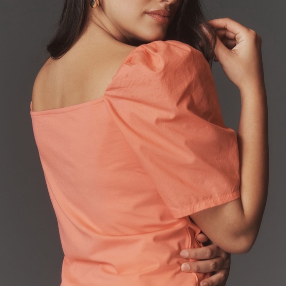 NWT By Anthropologie Puff-Sleeve Wrap Top - Picture 6 of 12